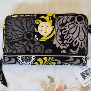 Vera Bradley Black and Yellow Floral Women's Bag